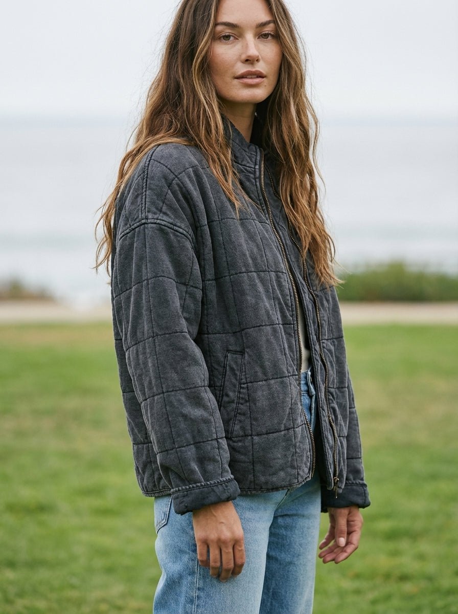 Alina Quilted Washed Jacket - Westly