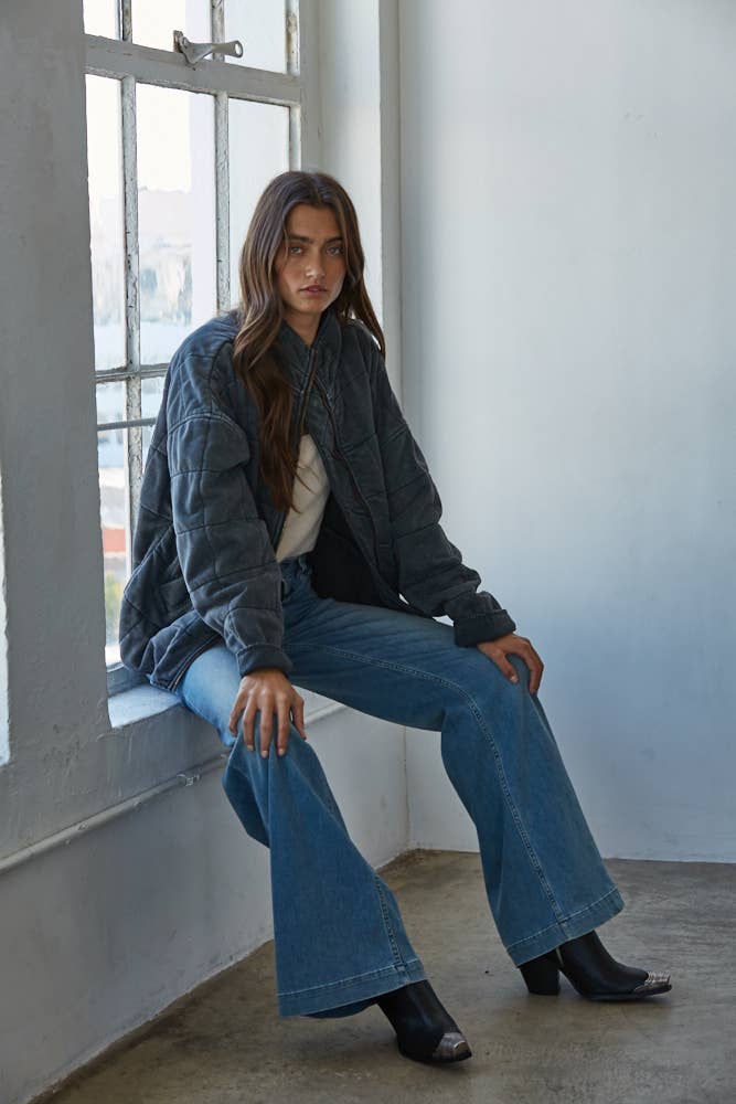 Alina Quilted Washed Jacket - Westly