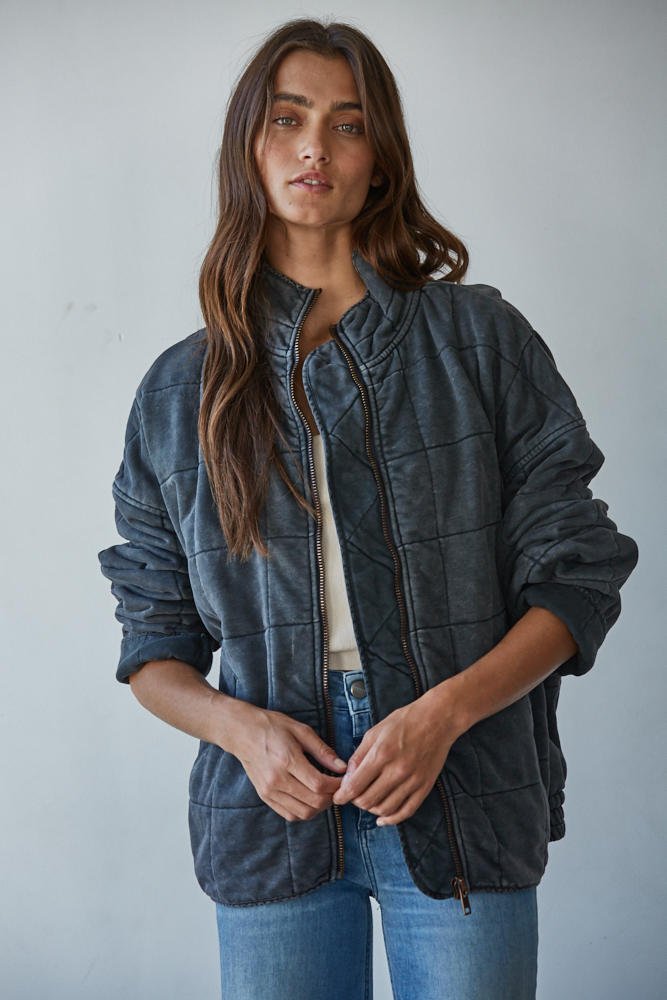 Alina Quilted Washed Jacket - Westly