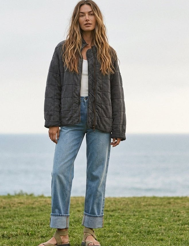 Alina Quilted Washed Jacket - Westly