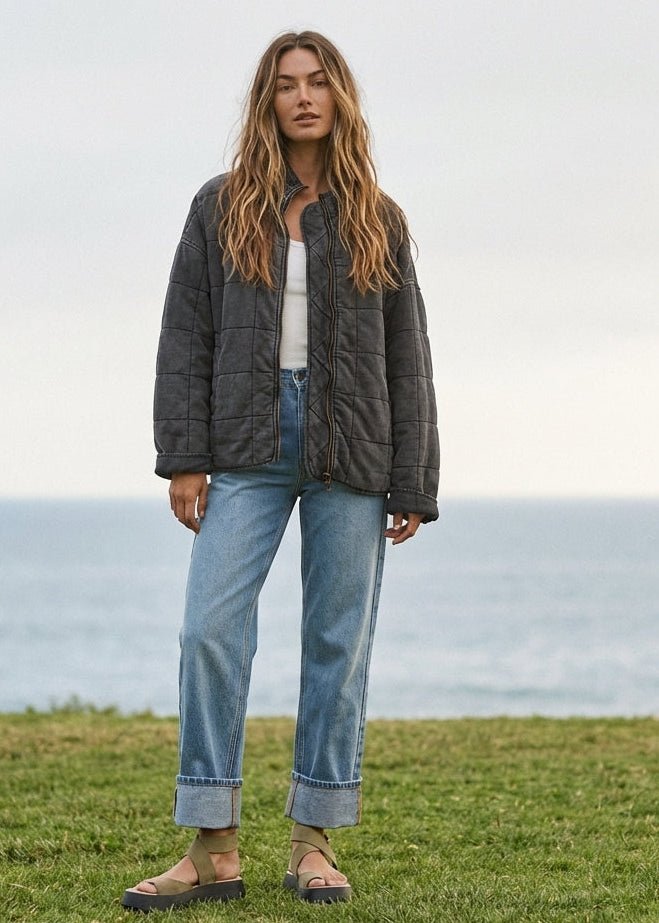 Alina Quilted Washed Jacket - Westly