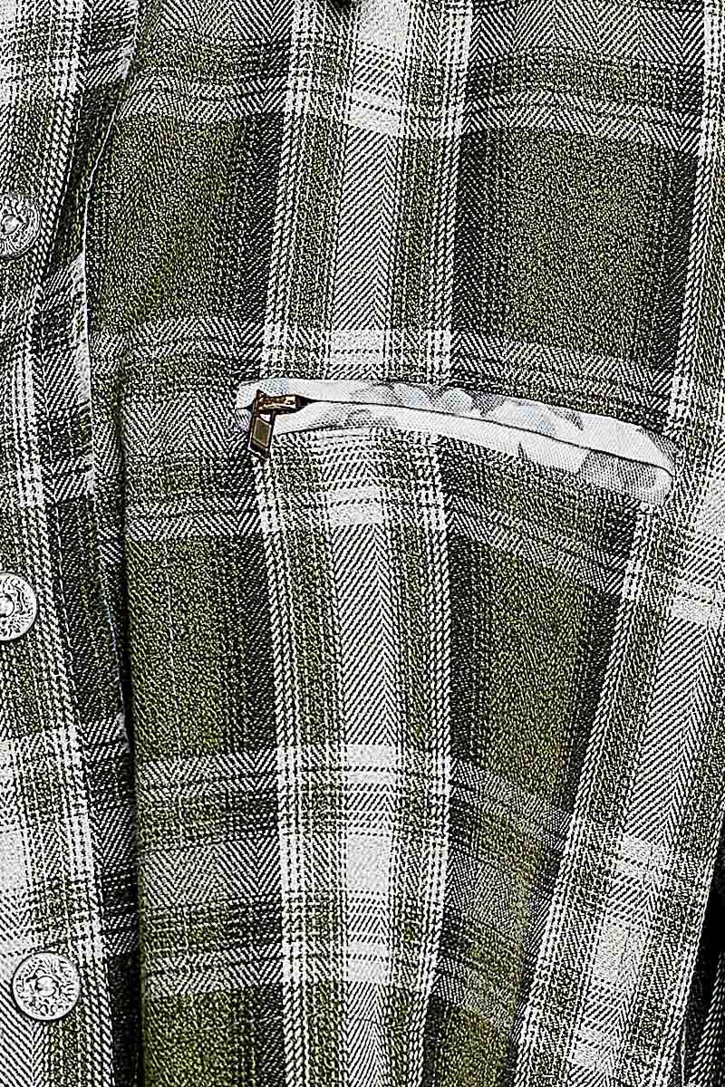 All Star Balloon Sleeve Button-Down Patchwork Shirt - Westly