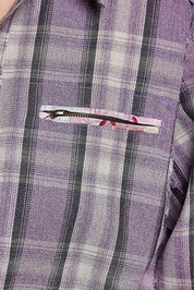 All Star Balloon Sleeve Button-Down Patchwork Shirt - Westly