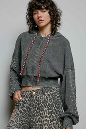All That Glitters Thermal Cropped Hoodie - Westly
