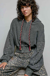 All That Glitters Thermal Cropped Hoodie - Westly