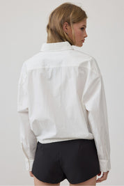 All Tied Up Drawstring Hem Relaxed Shirt - Westly