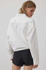 All Tied Up Drawstring Hem Relaxed Shirt - Westly