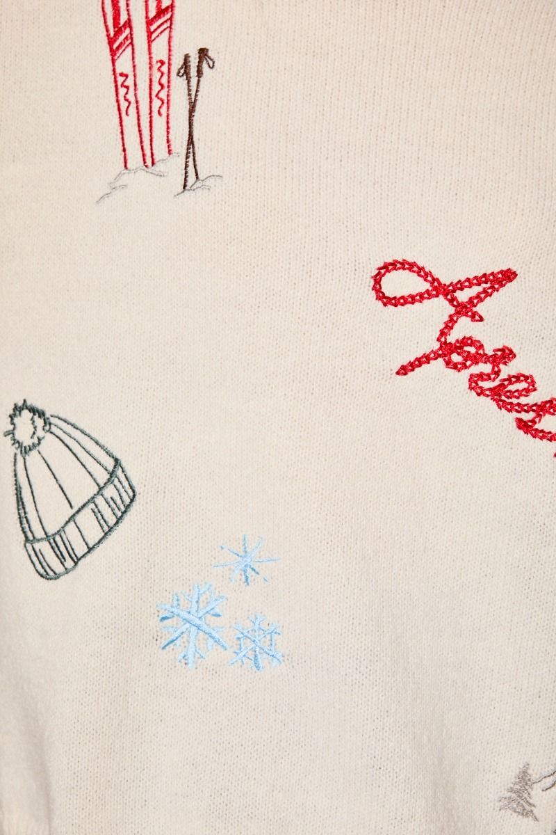 Alpine Club Ski Season Knit Sweater in Ivory - product photo 5
