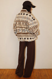 Alpine Folklore Fair Isle Fleece Half-Zip Pullover - Westly
