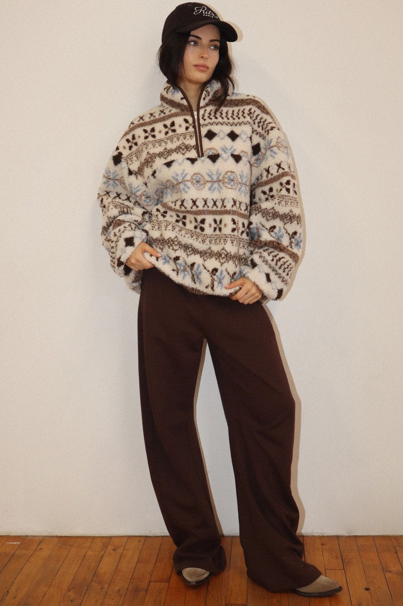 Alpine Folklore Fair Isle Fleece Half-Zip Pullover - Westly