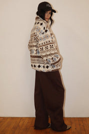 Alpine Folklore Fair Isle Fleece Half-Zip Pullover - Westly