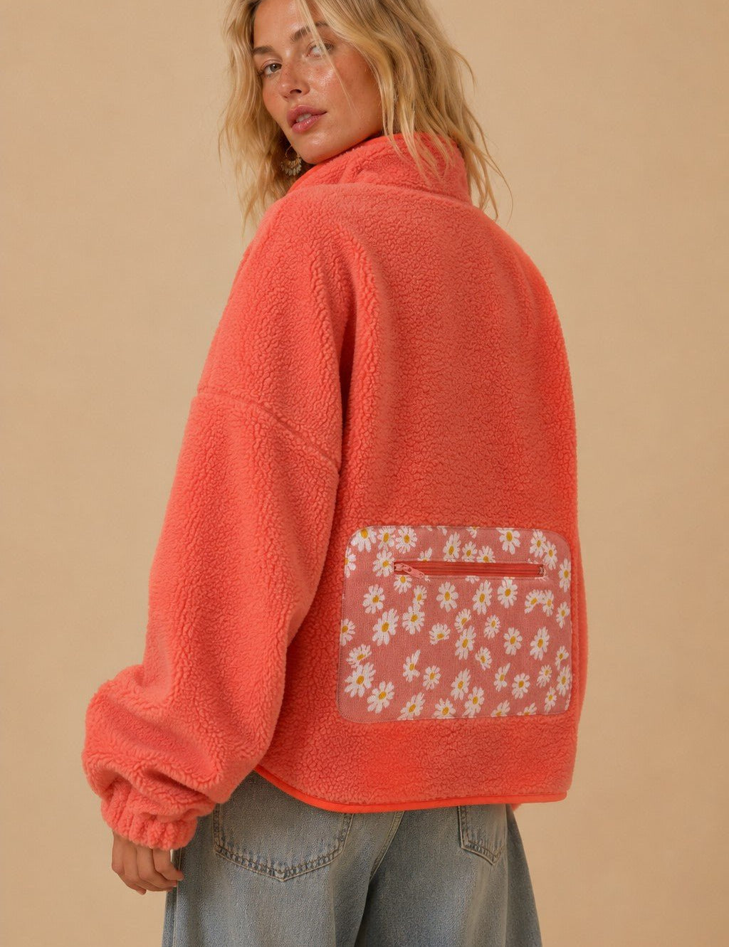 Alpine Meadow Floral Patch Sherpa Jacket - Westly