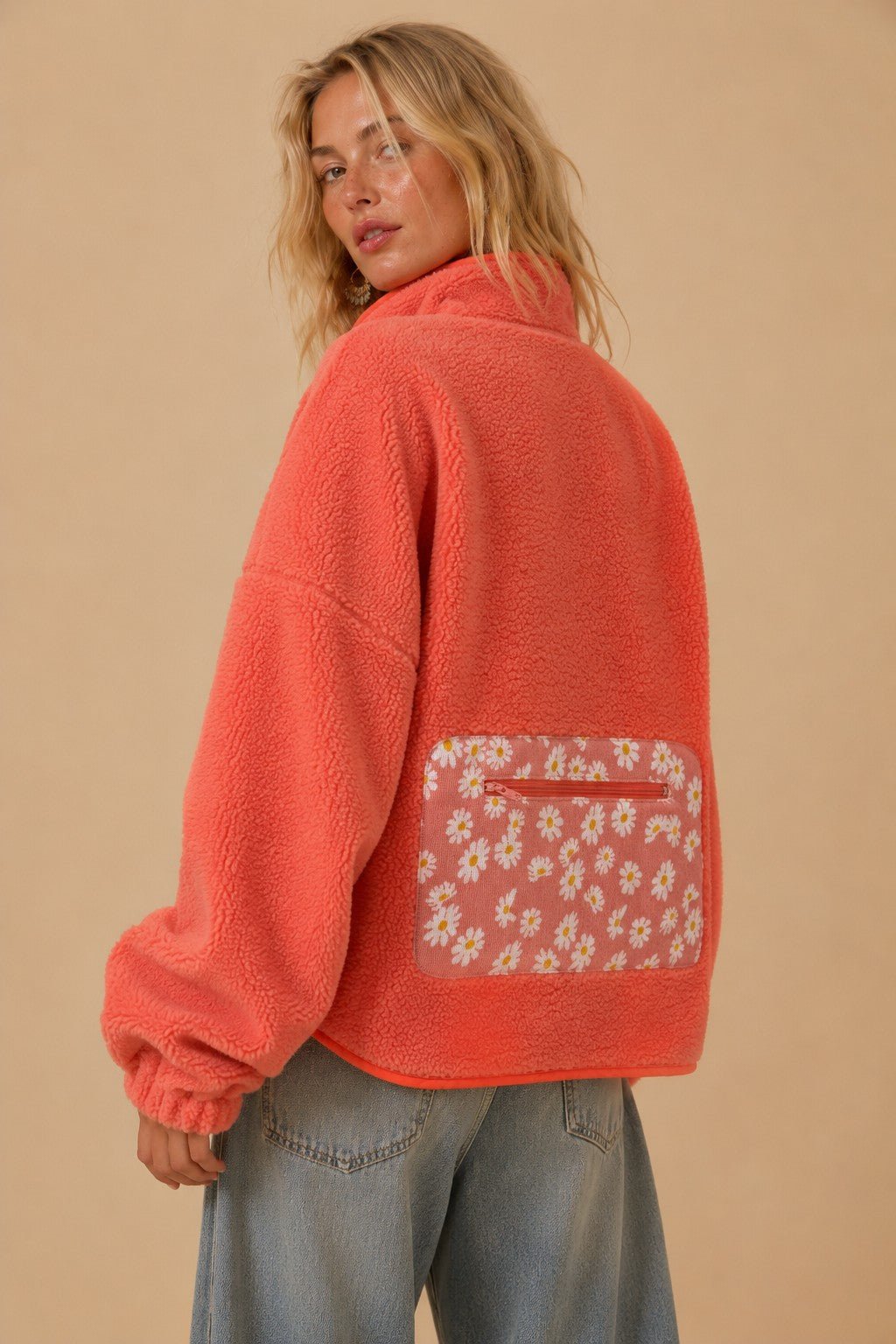 Alpine Meadow Floral Patch Sherpa Jacket - Westly