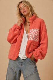 Alpine Meadow Floral Patch Sherpa Jacket - Westly