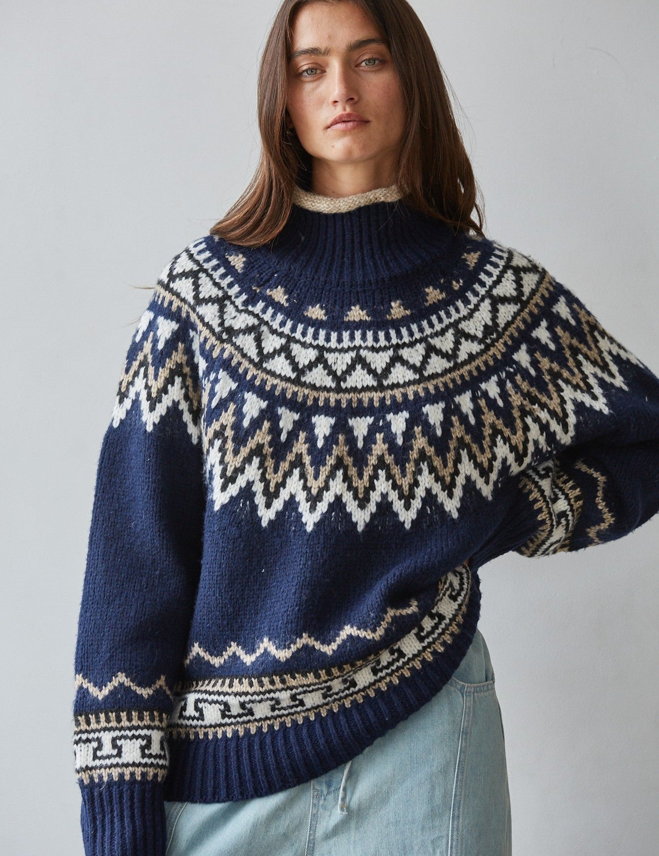 Alta Vista Lodge Oversized Fair Isle Sweater - Westly