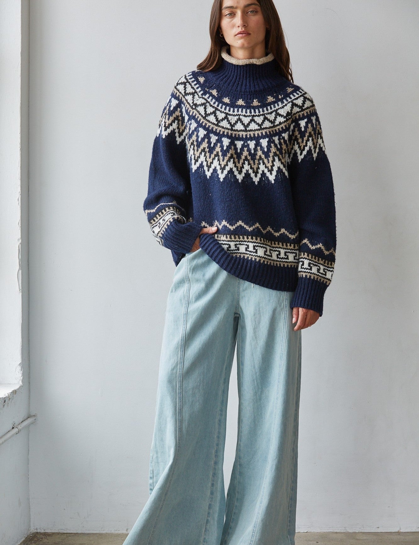 Alta Vista Lodge Oversized Fair Isle Sweater - Westly