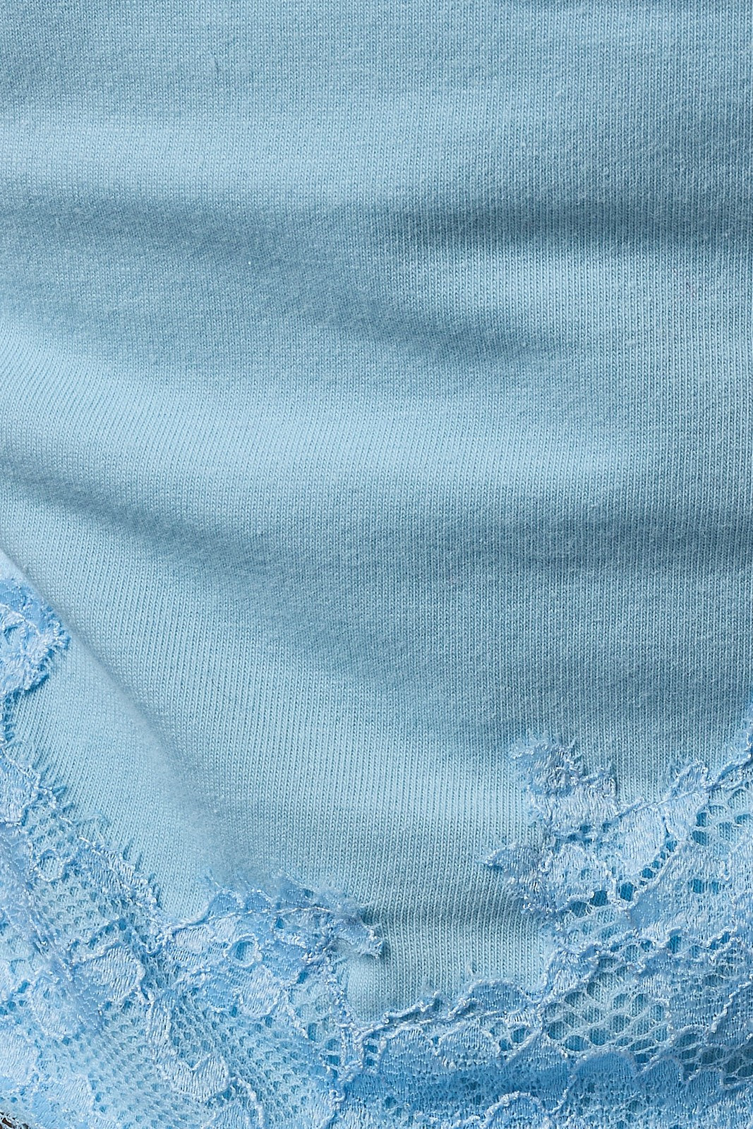 Amelie Lace Hem Baby Tee - Light Blue