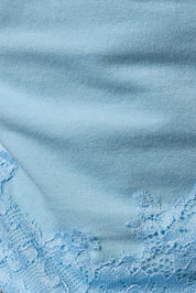 Amelie Lace Hem Baby Tee - Light Blue