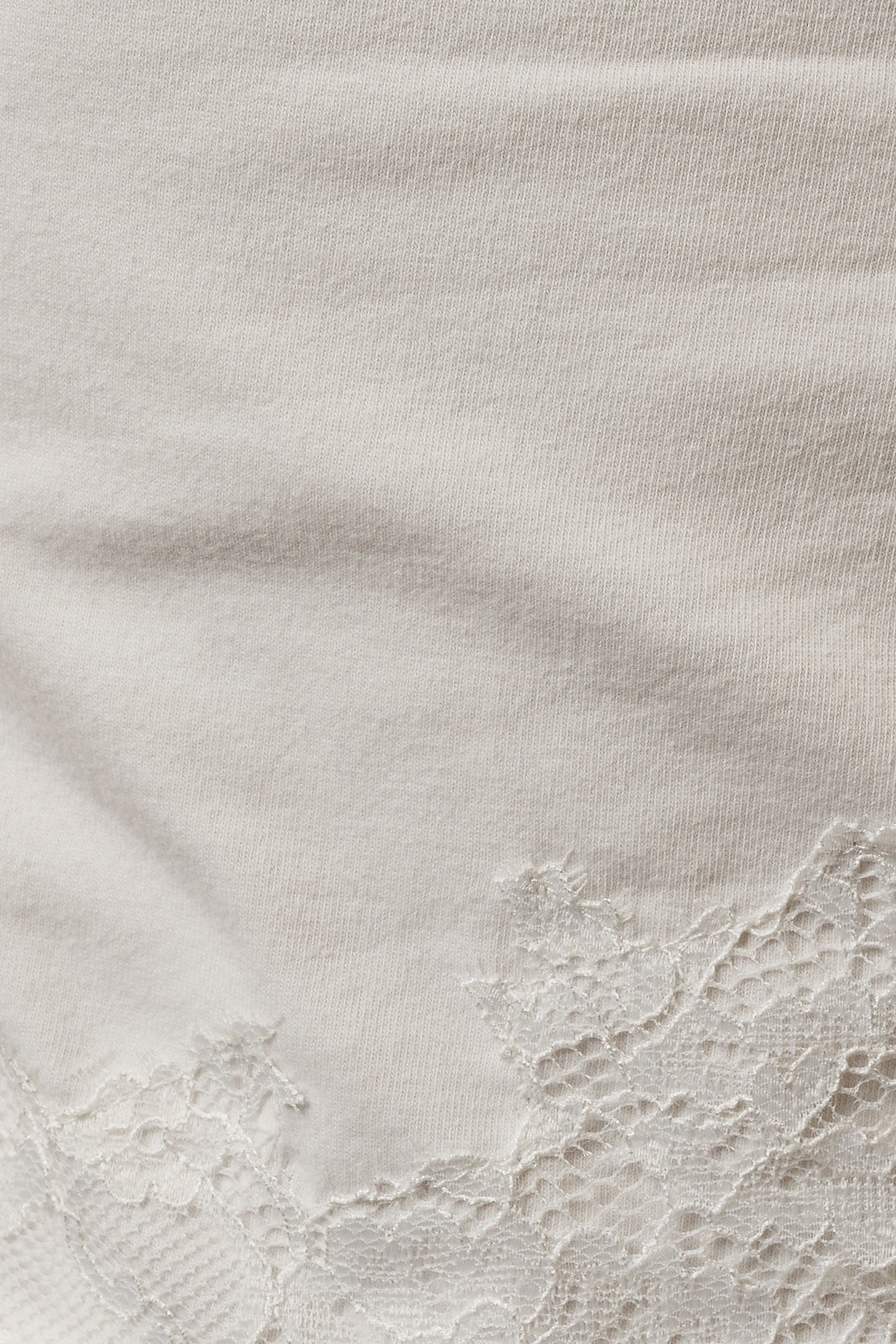 Amelie Lace Hem Baby Tee - White