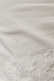 Amelie Lace Hem Baby Tee - White