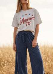 America 76 Oversized Graphic Tee - Westly