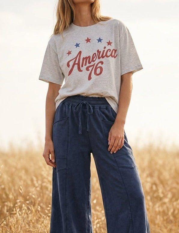 America 76 Oversized Graphic Tee - Westly