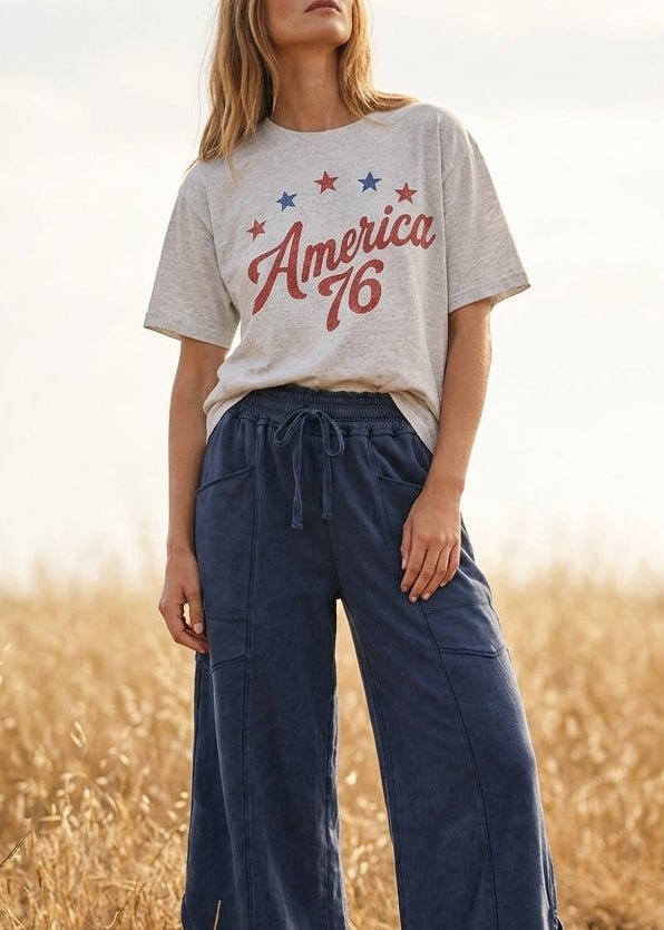 America 76 Oversized Graphic Tee - Westly