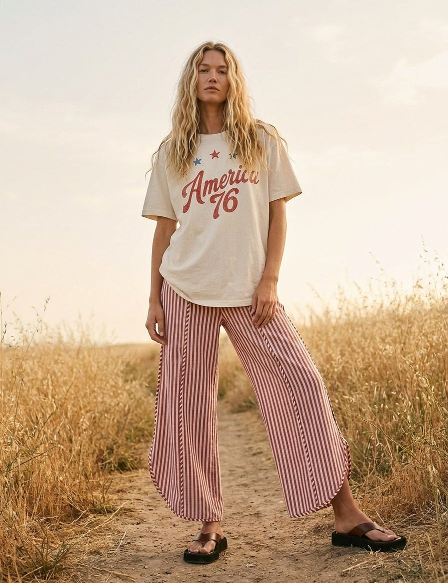 America 76 Oversized Graphic Tee - Westly