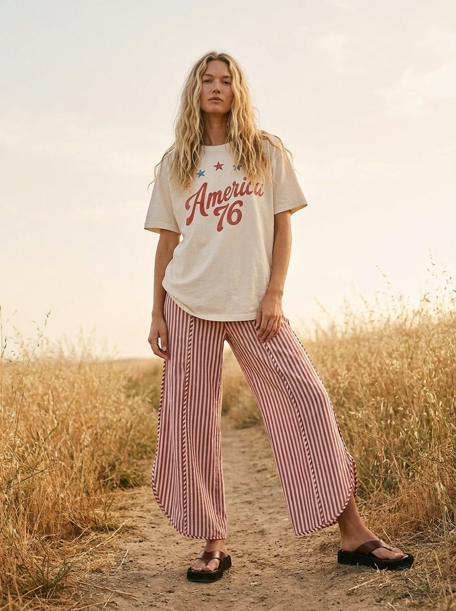 America 76 Oversized Graphic Tee - Westly