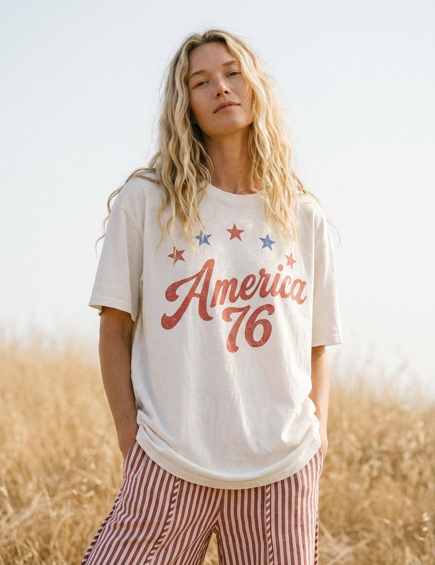 America 76 Oversized Graphic Tee - Westly
