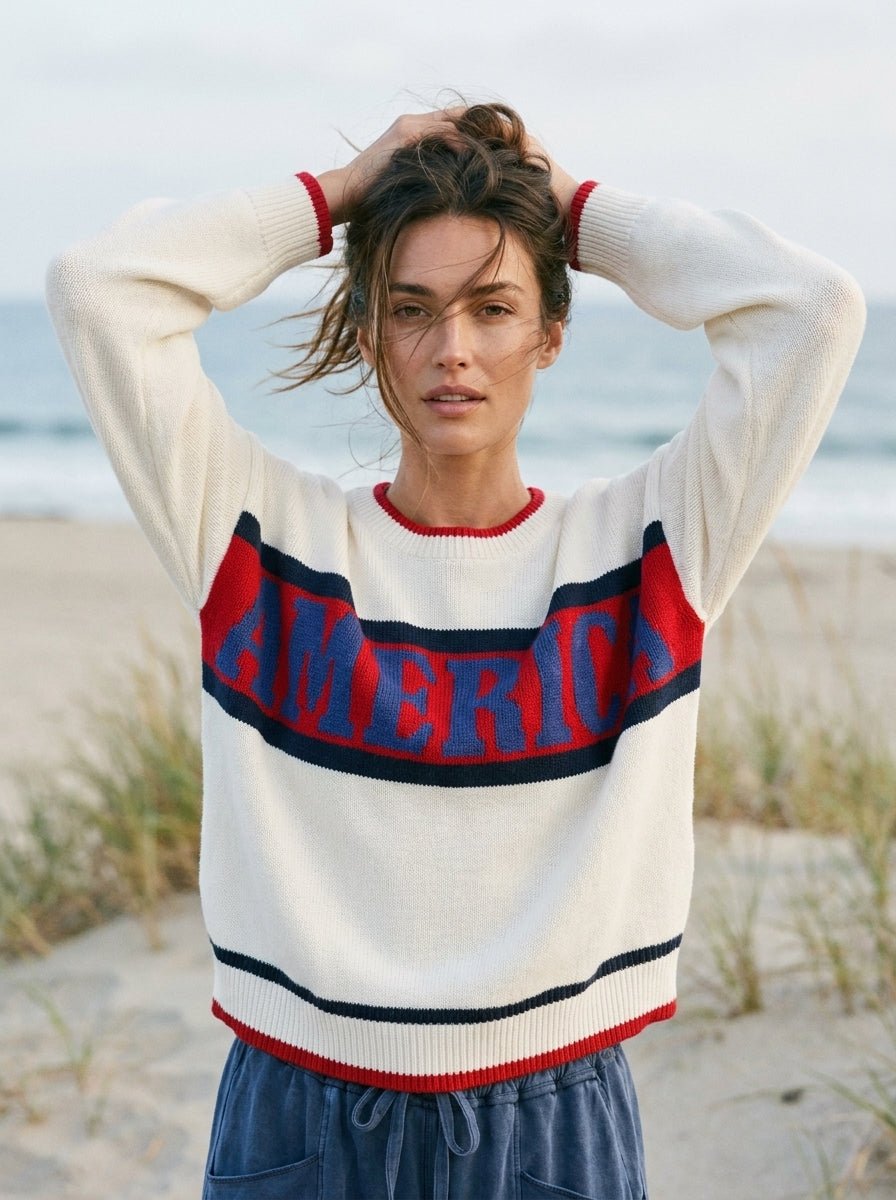 "America" Graphic Crewneck Sweater - Westly