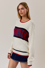 "America" Graphic Crewneck Sweater - Westly