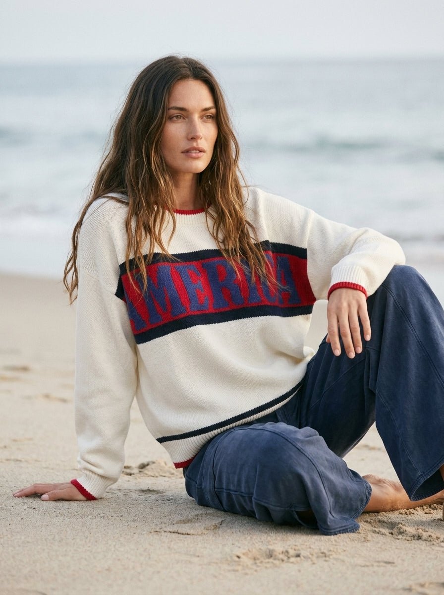 "America" Graphic Crewneck Sweater - Westly
