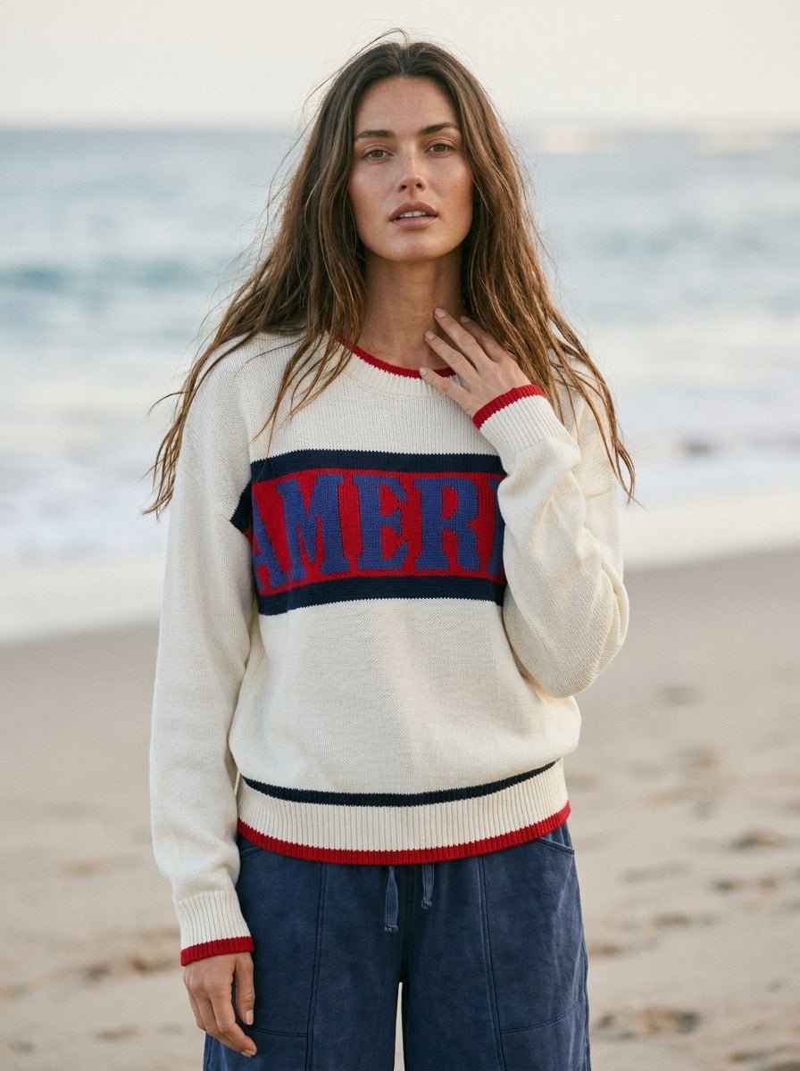 "America" Graphic Crewneck Sweater - Westly