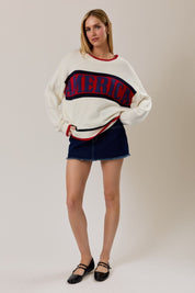 "America" Graphic Crewneck Sweater - Westly