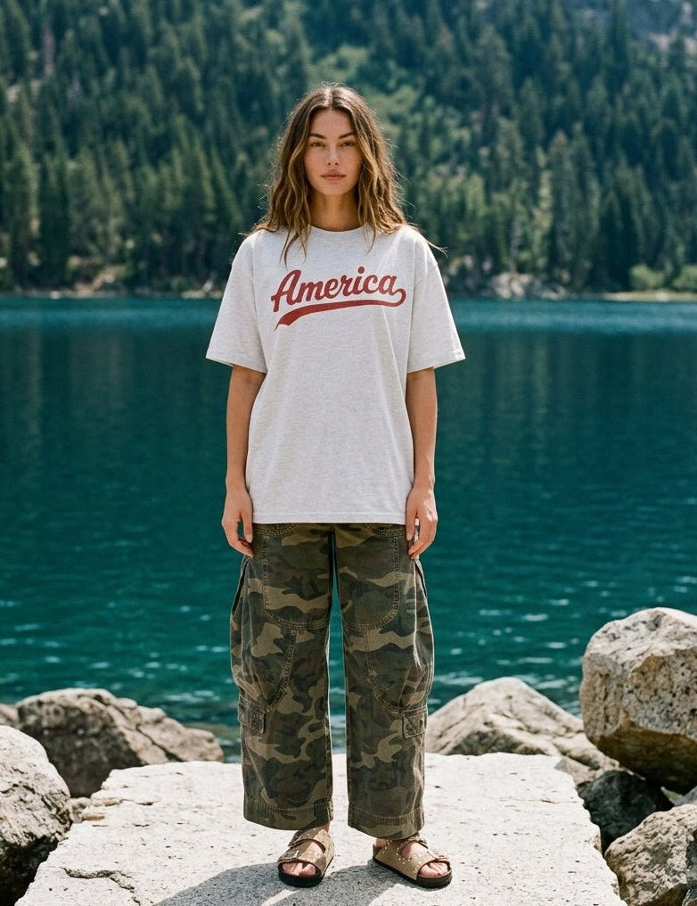 America Oversized Graphic Tee - Westly