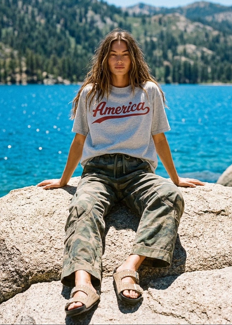 America Oversized Graphic Tee – Westly