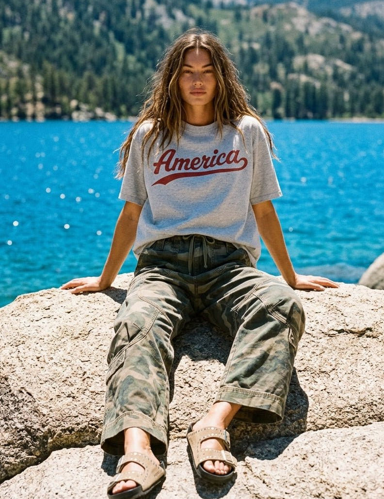America Oversized Graphic Tee - Westly
