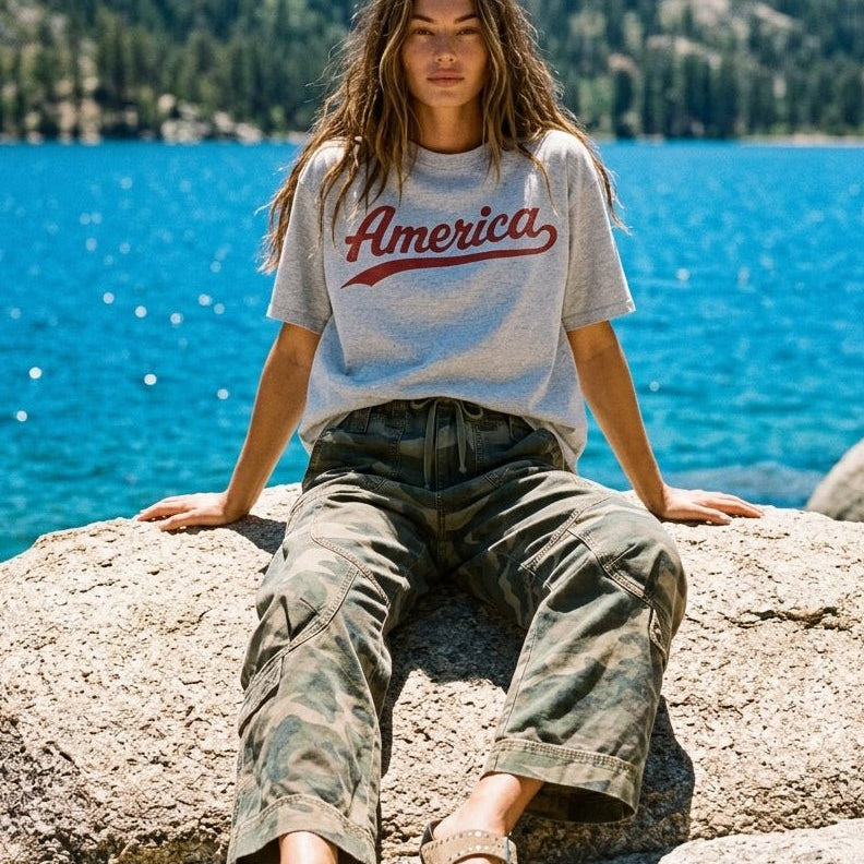 America Oversized Graphic Tee - Westly