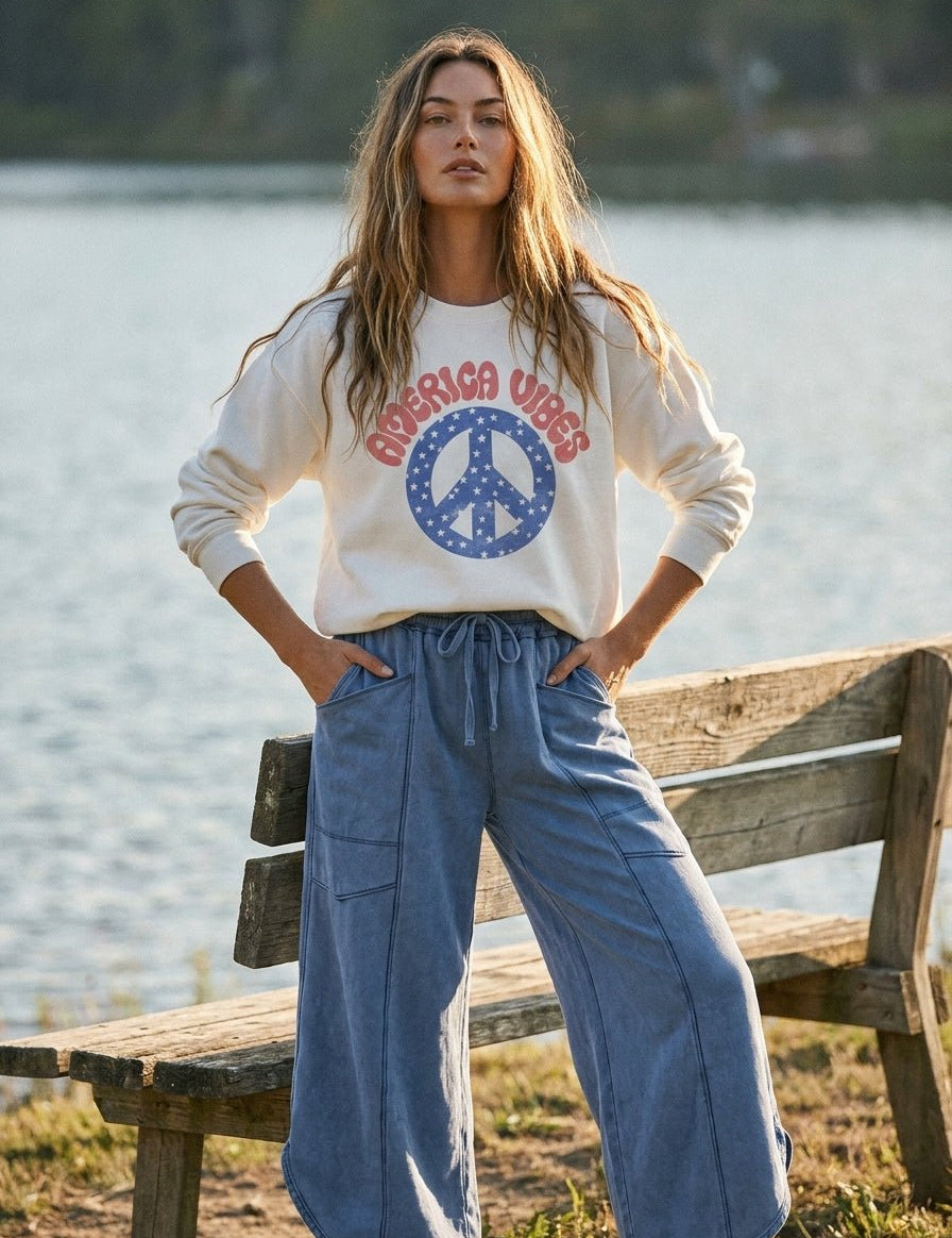 America Vibes Oversized Sweatshirt - Westly