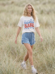 American Babe Oversized Graphic Tee - Westly