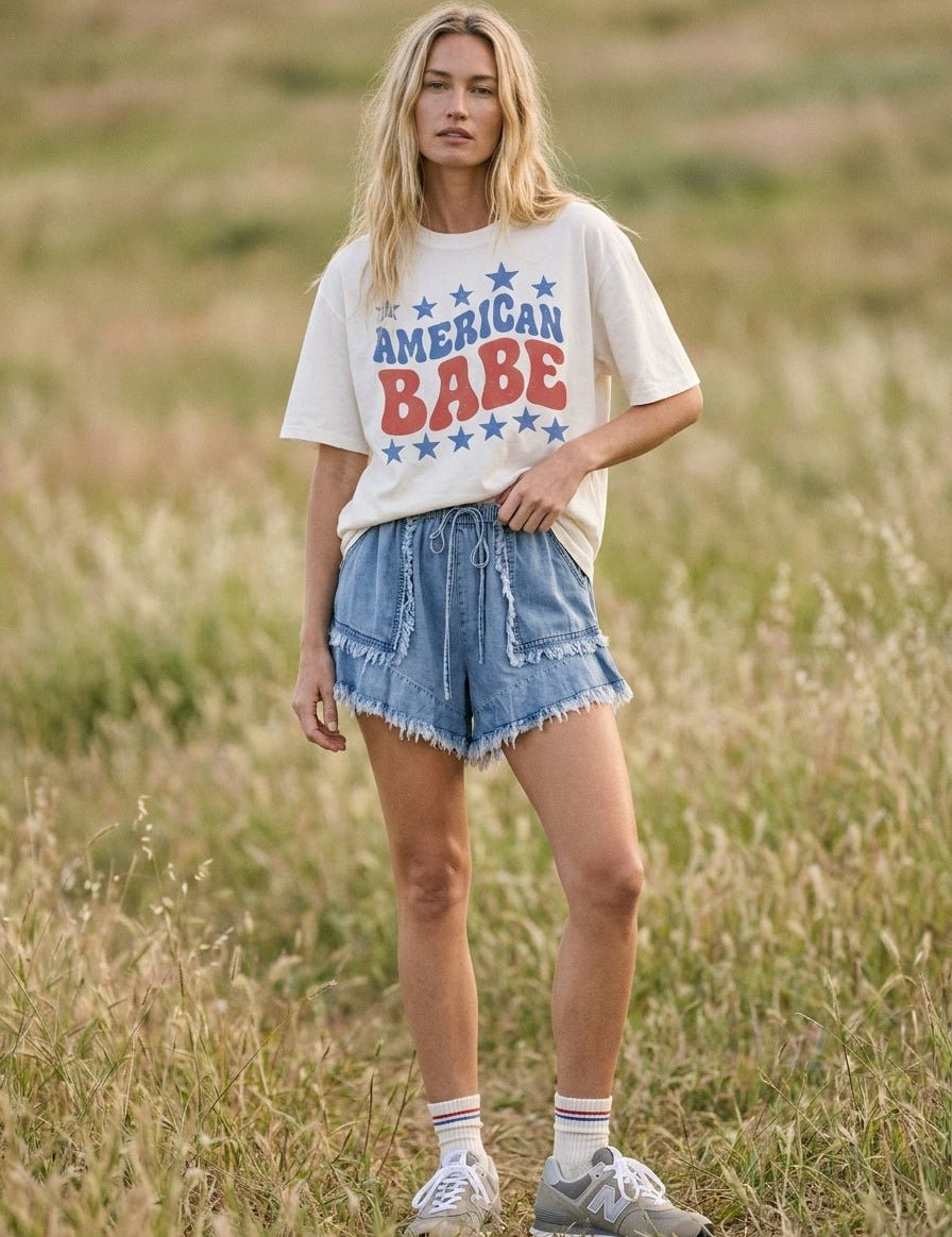 American Babe Oversized Graphic Tee - Westly