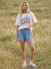 American Babe Oversized Graphic Tee - Westly