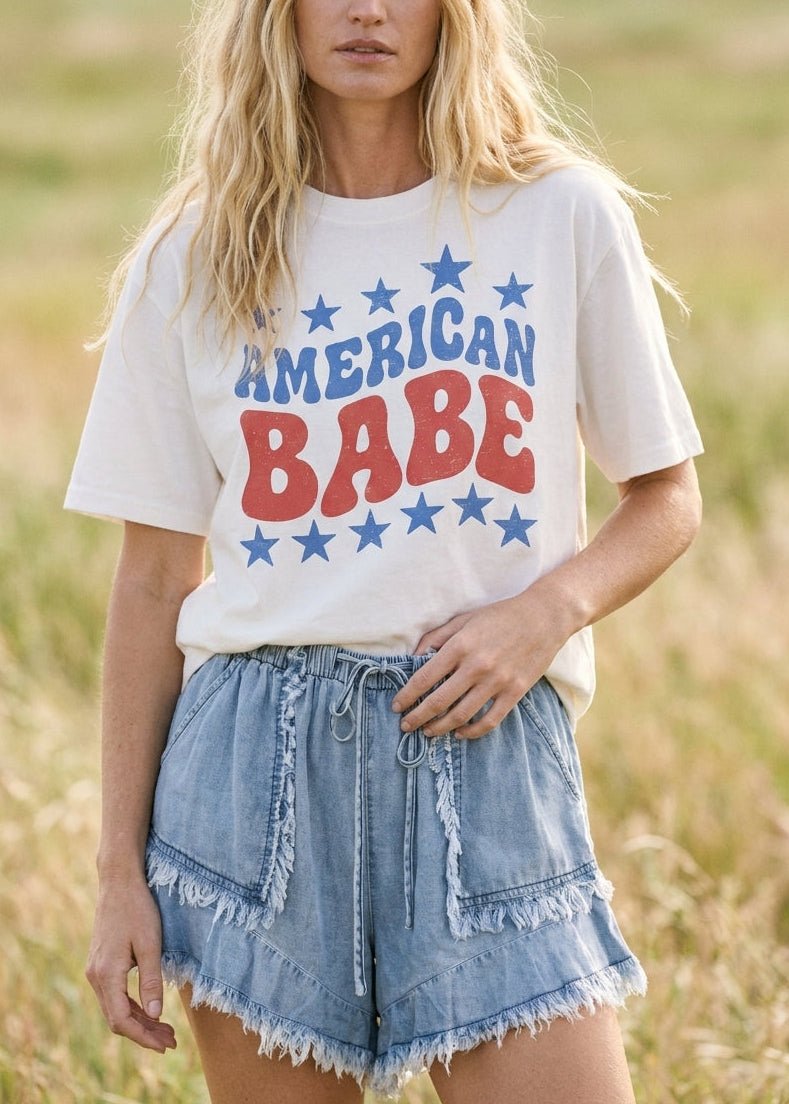 American Babe Oversized Graphic Tee - Westly