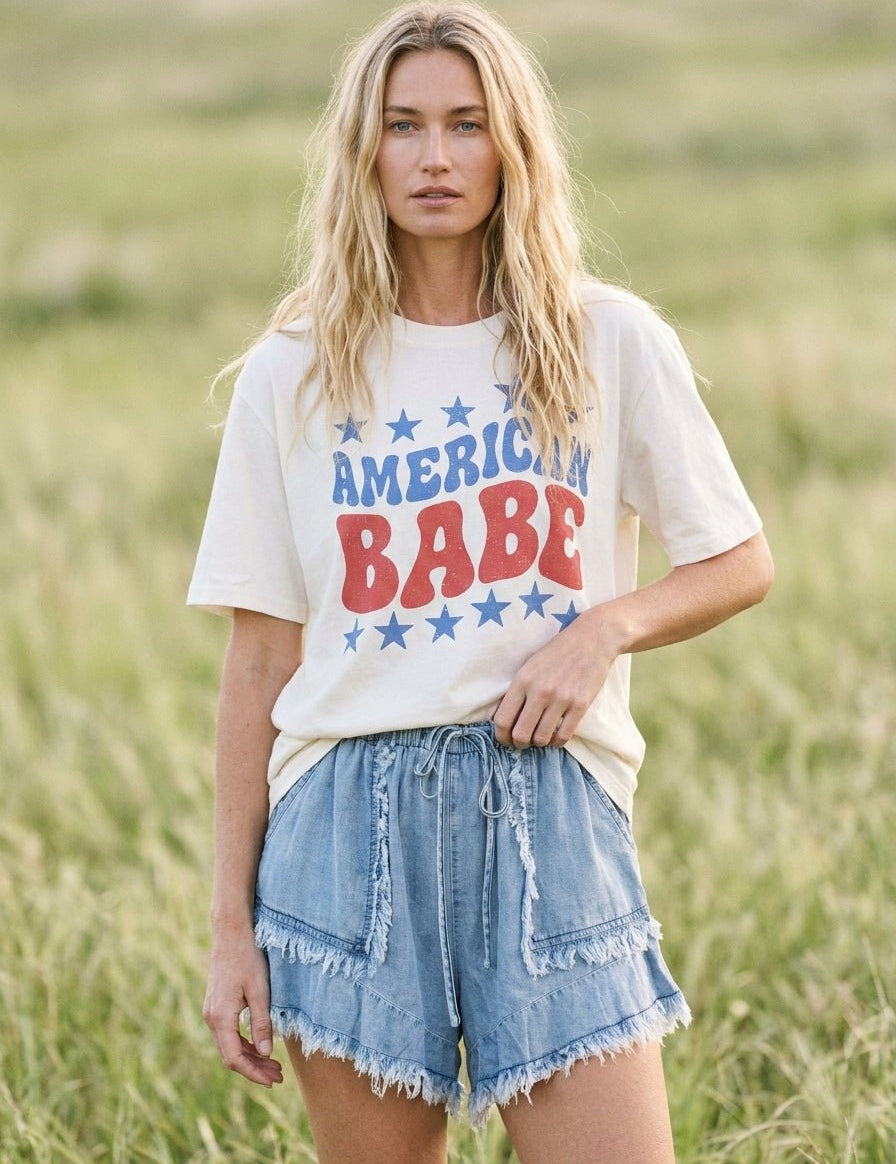 American Babe Oversized Graphic Tee - Westly