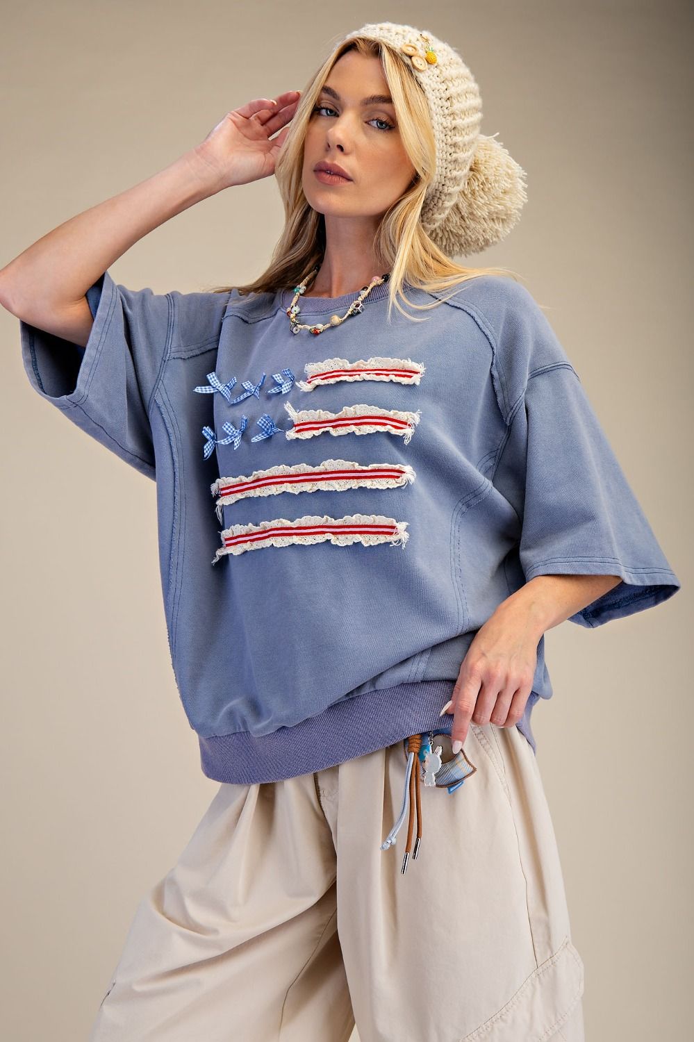 American Belle Washed Terry Pullover - Westly