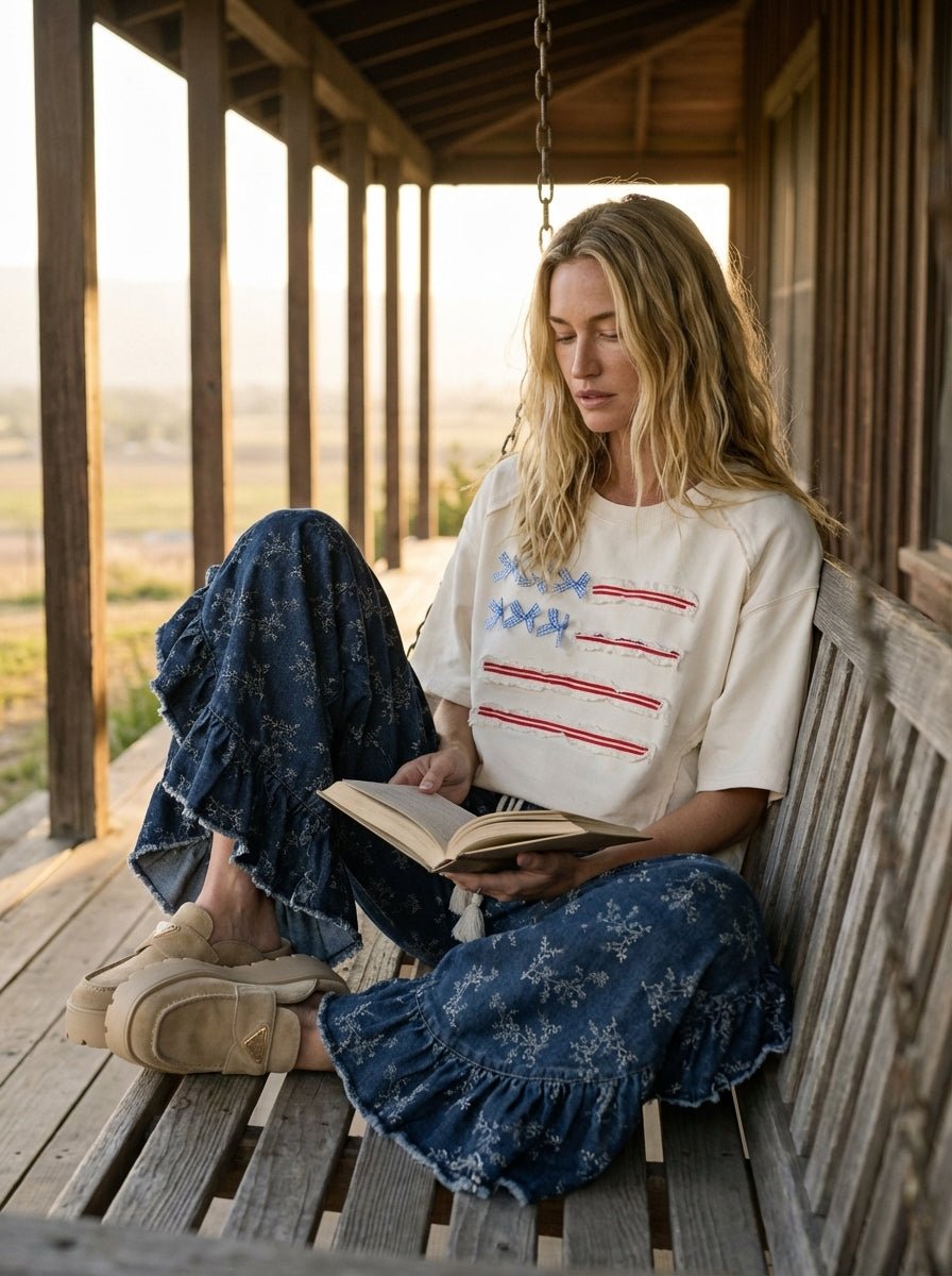 American Belle Washed Terry Pullover - Westly