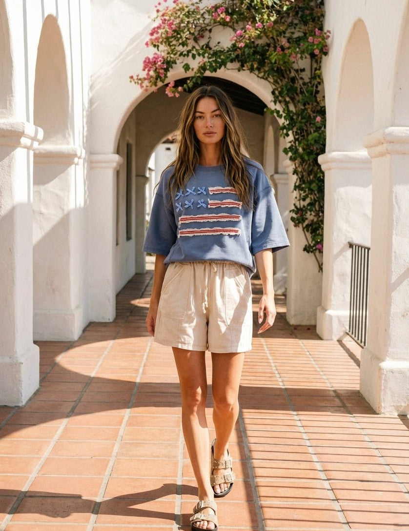 American Belle Washed Terry Pullover - Westly