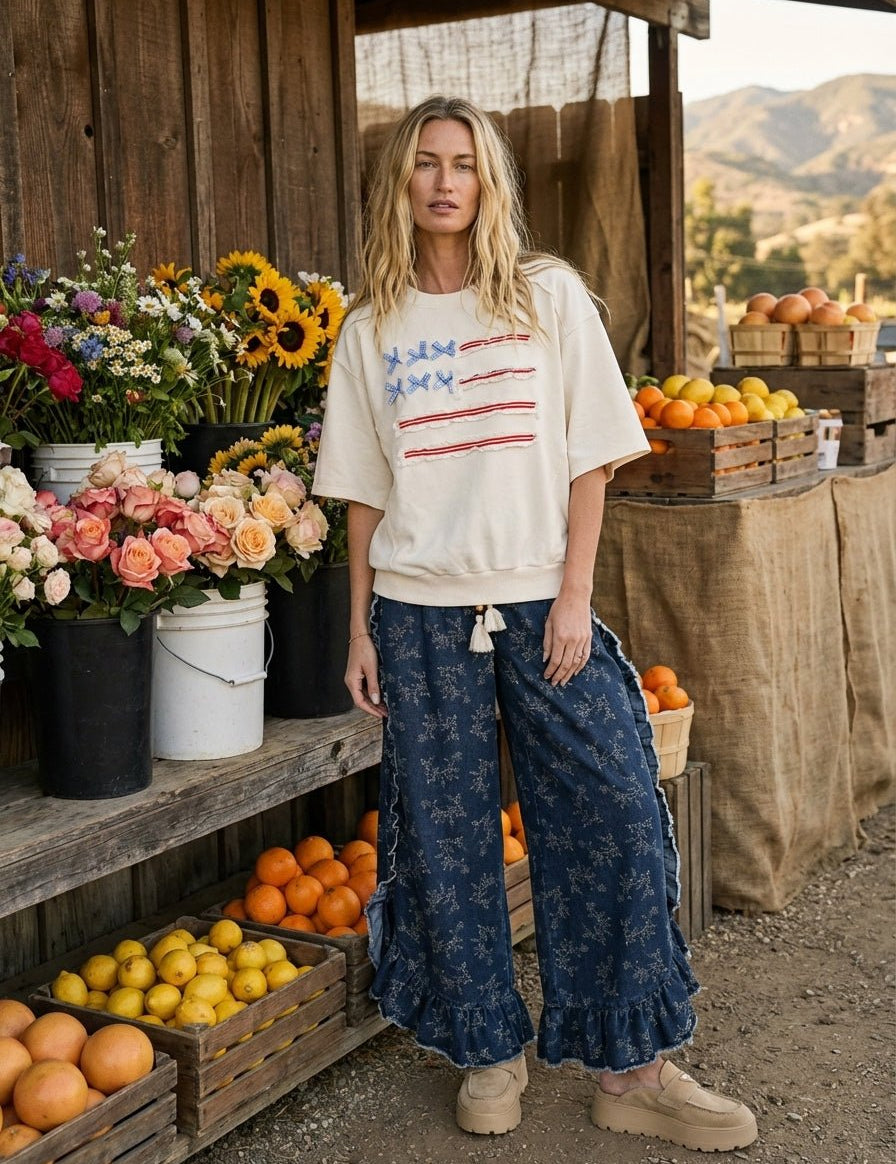 American Belle Washed Terry Pullover - Westly