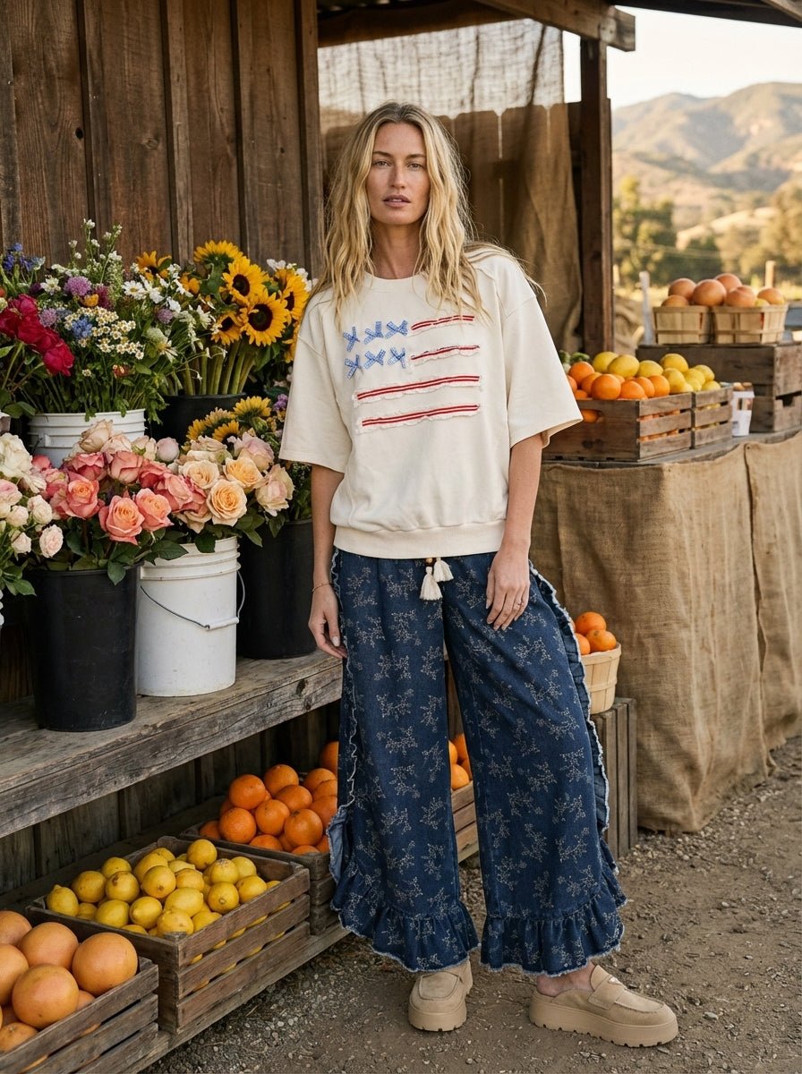 American Belle Washed Terry Pullover - Westly